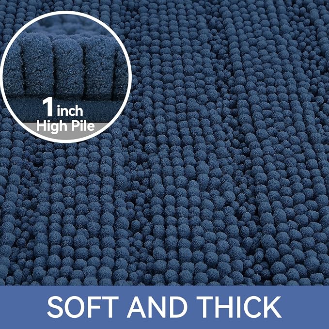 Bcoimo 44"×24" Chenille Bath Mat – Non-Slip - Image 3