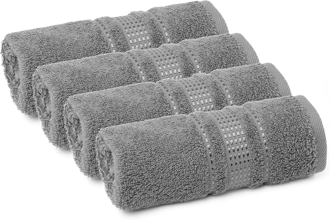 Melissa Linen, 4 Piece Washcloth, 100% Turkish Cotton Towel Set - Image 3