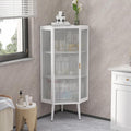 Corner Storage Cabinet with Glass Door by PRINKROOMY