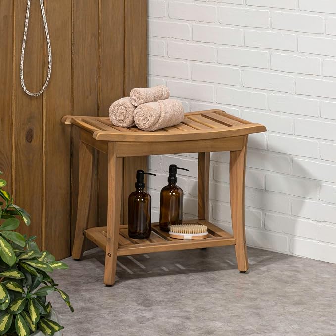 JONATHAN Y STL1001T Tucker 22.1" Traditional Classic Slatted Solid Acacia Wood - Image 6