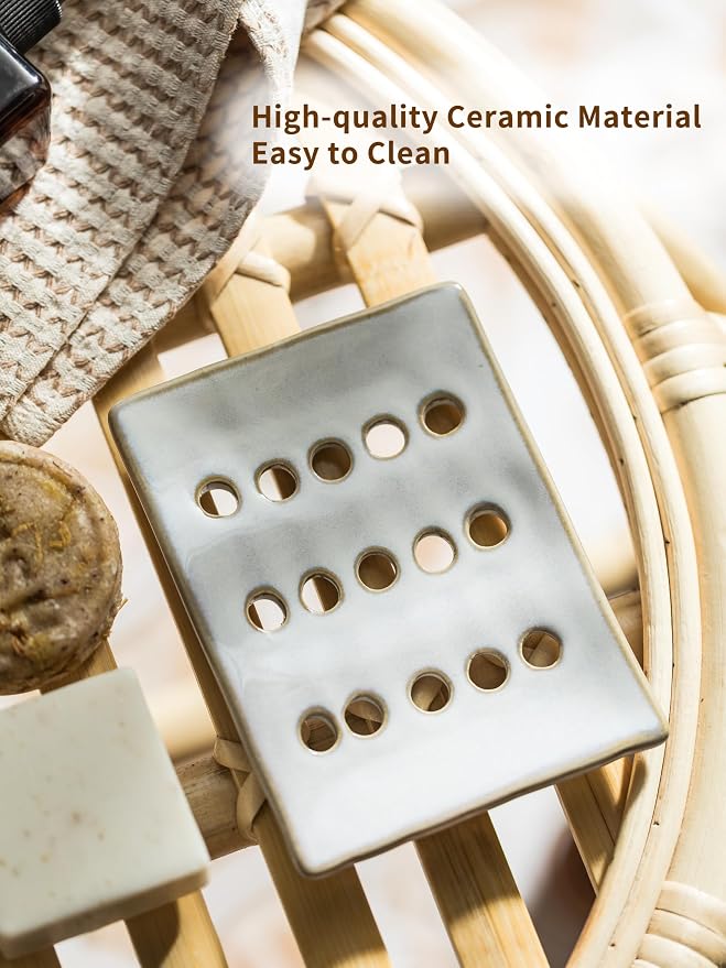 Soap Dish with Self Drain, Bar Soap Holder - Image 4