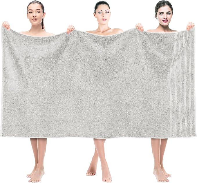 American Soft Linen 35x70 Jumbo Large Bath Towels, 600 GSM 100% Cotton Turkish by AmericanSoftLinen