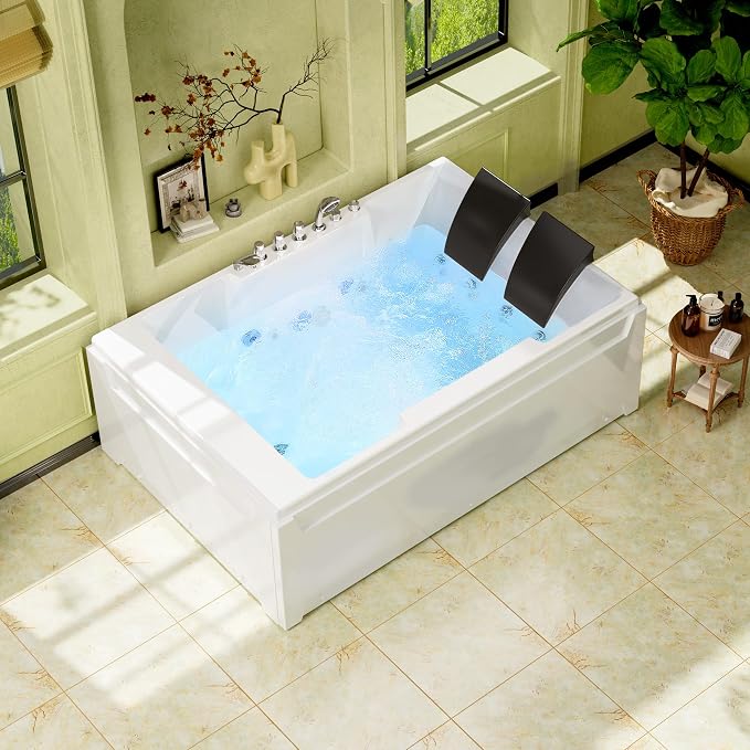 Empava 1125W Whirlpool Tub, Hydro Massage & Chromatherapy, ETL Certified - Image 3