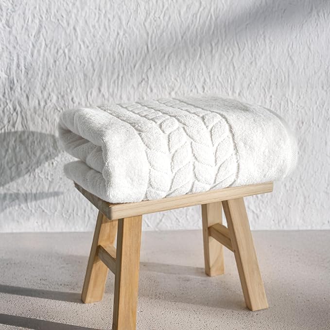 BAGNO MILANO Organic Turkish Cotton Bath Towels, Luxury Jacquard Collection - Image 3