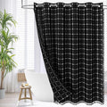 MitoVilla No Hooks Needed Boho Farmhouse Shower Curtain by MitoVilla