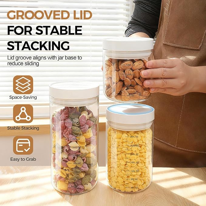 Danbark Set of 6 18oz Airtight Glass Storage Canisters - Image 5