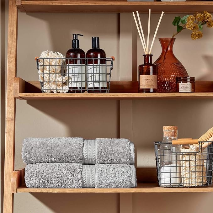 Christy Renaissance 6 Piece Towel Set | Dove Grey | 100% Egyptian Cotton | - Image 2