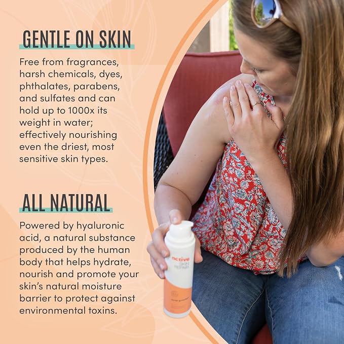 Active Skin Repair Face and Body Hydrating Serum, EWG Certified Hyaluronic Acid - Image 5