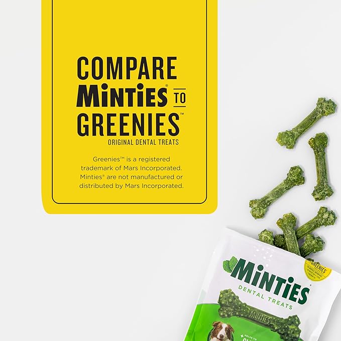 Minties Dental Chews for Dogs, Vet-Recommended Mint-Flavored Dental Dog Treats - Image 3