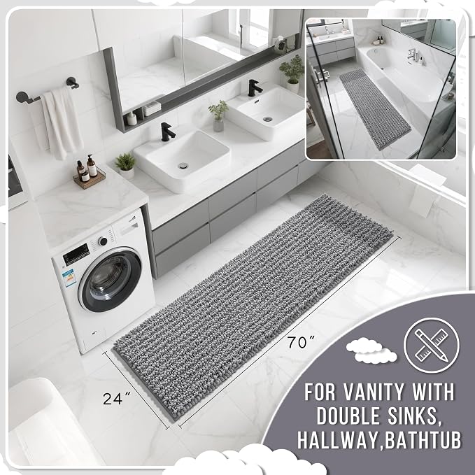 Yimobra Bathroom Runner Rug 70x24 Inch - Image 2