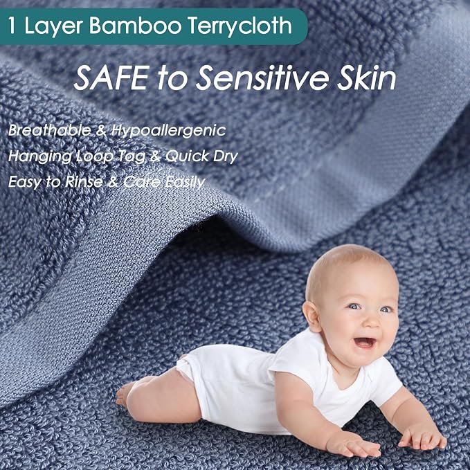 Wash Cloths 12 Pack, 13x13 inch Large Face Towel on Sensitive Skin, Super Soft - Image 2