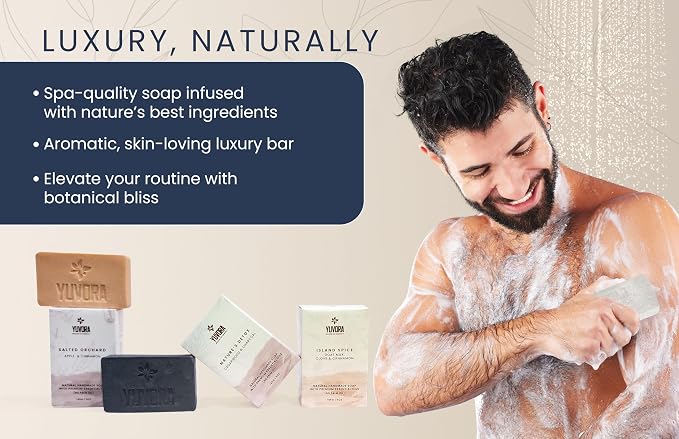 8 Pcs Men Natural Handmade Body Soaps 5 OZ Pack Set Rugged Essence Long lasting - Image 6