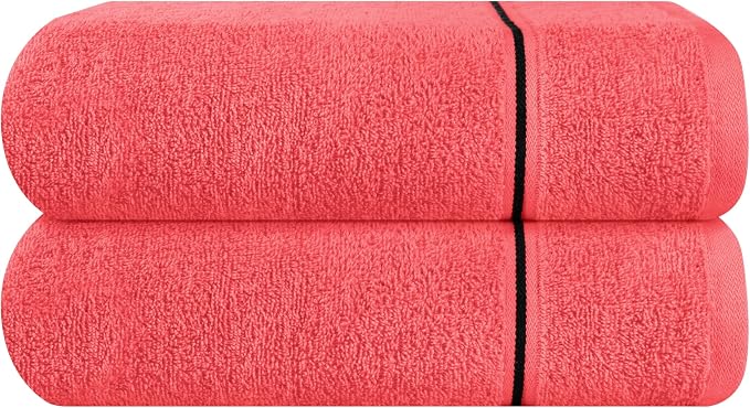 MyOwn Cotton 2 Pack Oversized Bath Towel Set 28x55 inches, Large Bath Towels by Unknown