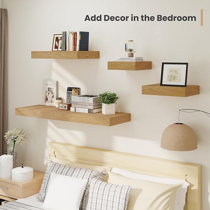Heimlove 12 Inch Deep Floating Shelves, 16 x 12 inches Long Wall Shelf - Image 5