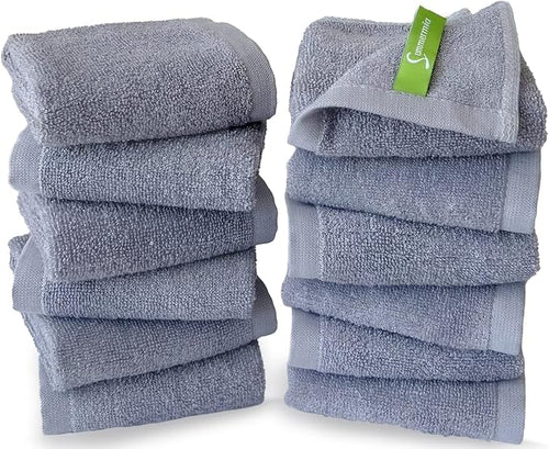 12 Pack Washcloths 13" x 13" by SUMMERMIA