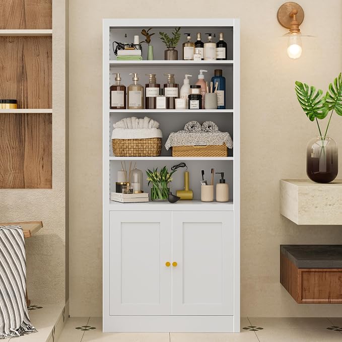 Tall Bathroom Storage Cabinet, Metal Bathroom Cabinets - Image 2