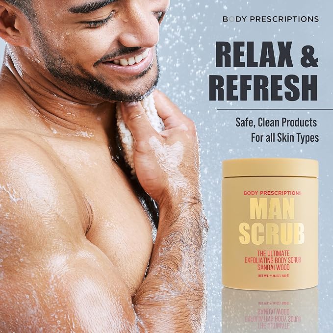 Body Prescriptions Men’s Exfoliating Body Scrub – Ultimate Skin Cleansing Wash - Image 4