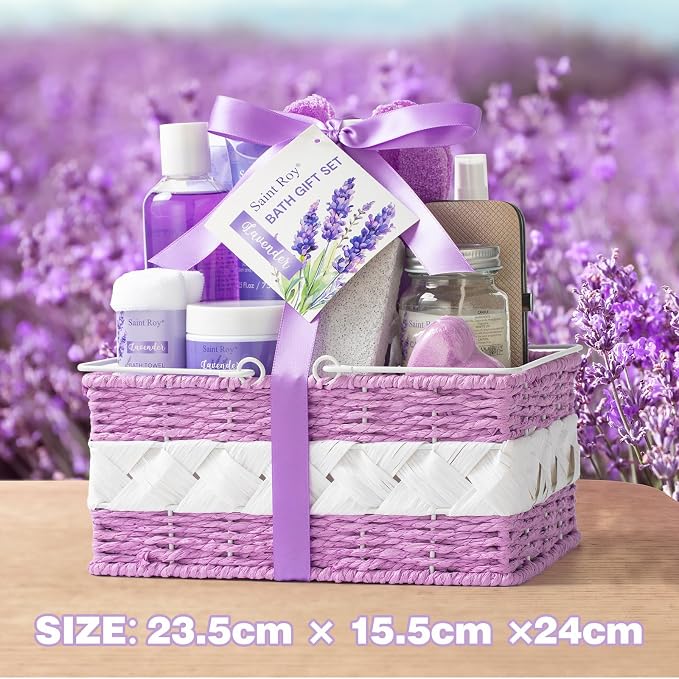 Large Spa kit for women gift set, Luxury Self Care Home Spa Kit Lavender Bath - Image 6