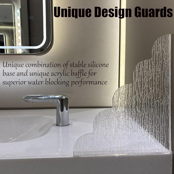 Large Shower Splash Guard, 2 Pack, 9.1 x 11.5 Inch, Waterproof Bathtub Corner - Image 5