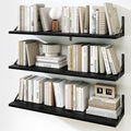 Fun Memories Floating Shelves for Wall, 36 Inches Long Set of 3 Wall Shelves by FunMemories