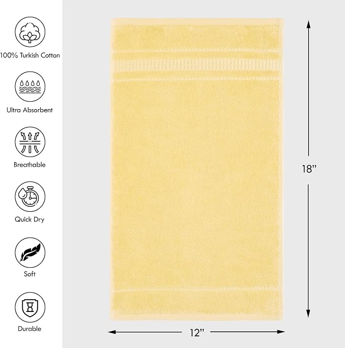 Melissa Linen, Fingertip Towels 4 Pack, 100% Turkish Cotton, Small Hand Towels - Image 2