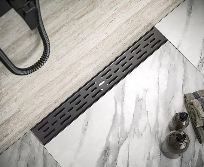 HEATGENE 12-Inch Linear Shower Drain in Venetian Bronze - Image 6