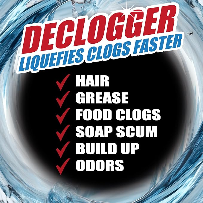 Sani 360° Declogger Dissolves Hair, Soap Scum, Toilet Paper. Drain Clog Remover - Image 2