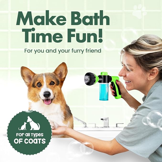 Soap & Shampoo Dispenser for Pet Wash and Garden Hose Sprayer Nozzle by Girl - Image 4