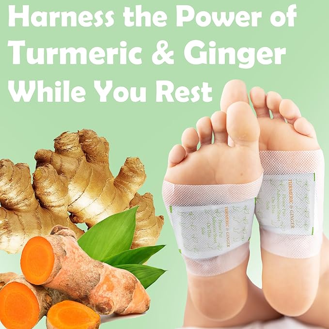 100 Turmeric & Ginger Foot Pads | Premium Pads to Feel Better, Sleep Better & - Image 3