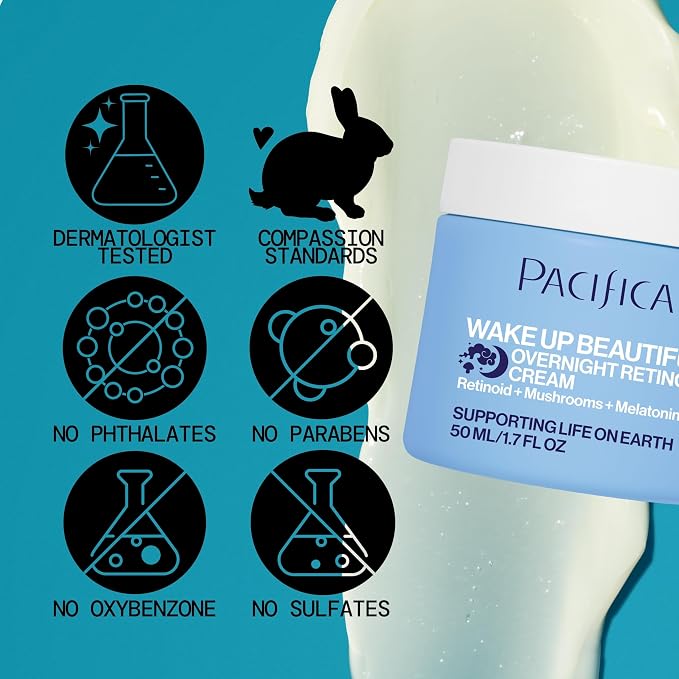 Pacifica Wake Up Beautiful Retinoid Night Cream – Overnight Anti-Aging - Image 5