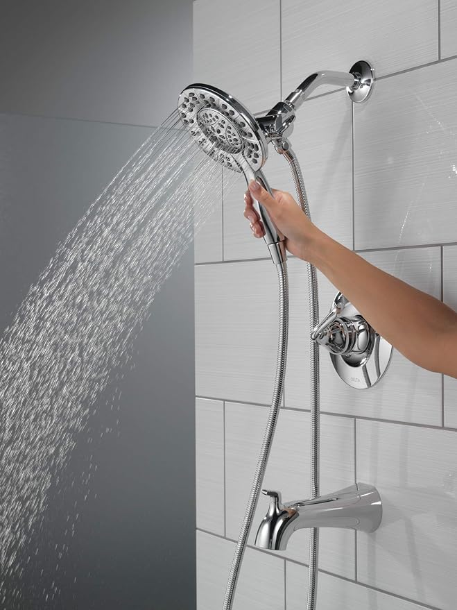 Delta Arvo 14 Series Chrome Bathtub Shower Faucet Set - Image 2
