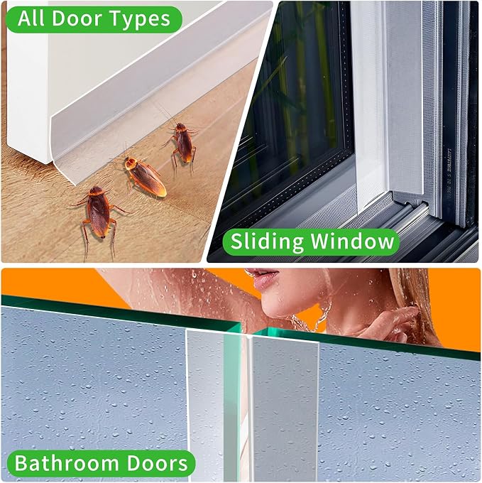 Weather Stripping Door Seal – 33ft Flexible Silicone, Strong Adhesive, Seals - Image 5