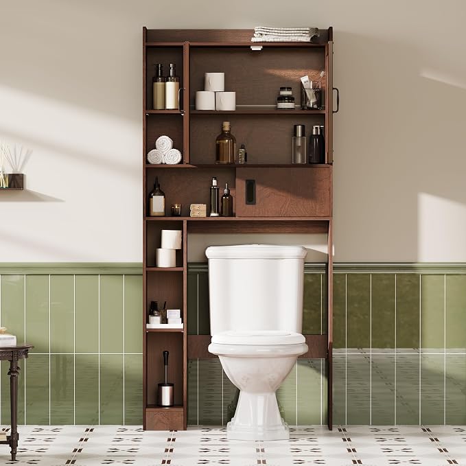 ChooChoo Over The Toilet Storage Cabinet, Farmhouse Bathroom Storage Cabinet - Image 4