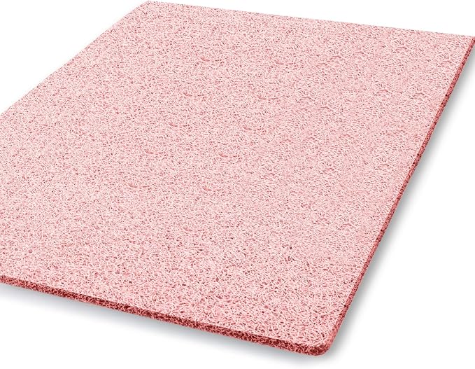 godehone Shower Mats Non Slip Without Suction Cups, PVC Loofah Bathroom Mats by godehone