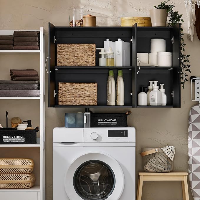 SoBuy Wall Cabinet Laundry Room, Medicine Cabinet - Image 4