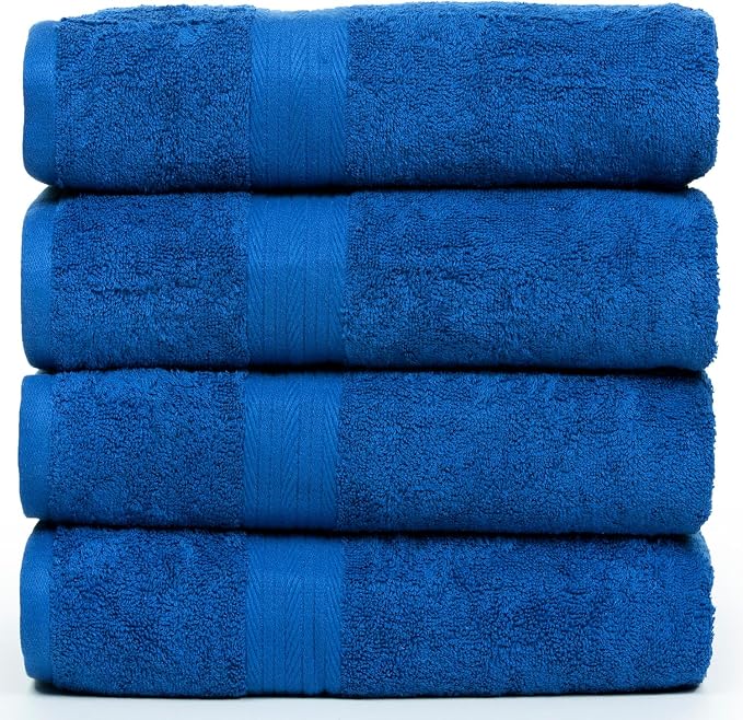 Ample Decor Bath Towel Set of 4 30 X 54 Inch 600GSM 100% Cotton Quick Dry - Image 8