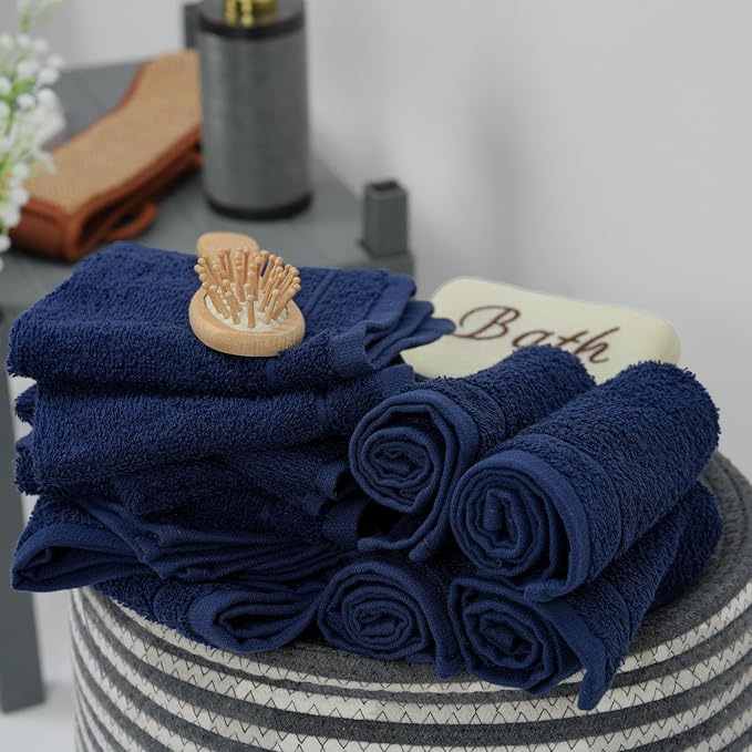 Tens Towels Pack of 12 Washcloths, 12 x 12 Inches, Lighter Weight, Quick to Dry - Image 6