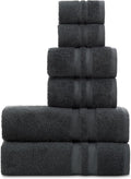 Premium 6 Piece Towel Set, 2 Bath Towel, 2 Hand Towels, 2 Washcloths, 100% by CottonFineBathTowels