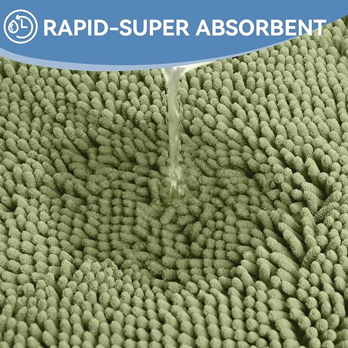 Bcoimo 44"×24" Absorbent Bath Mat, Non-Slip - Image 5