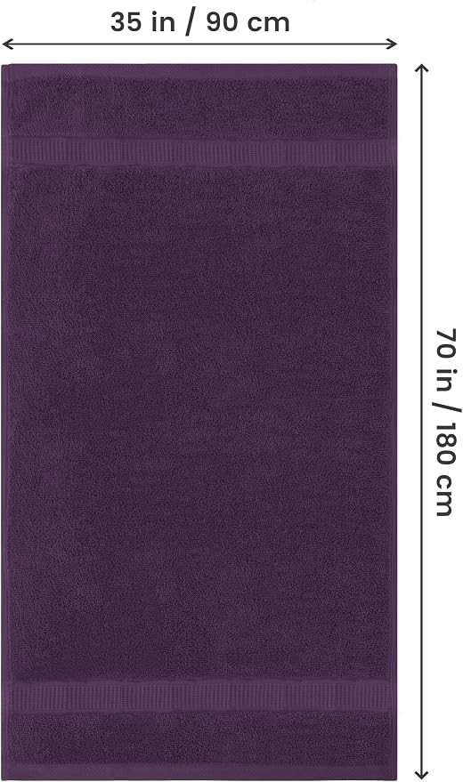 Utopia Towels Luxurious Jumbo Bath Sheet 2 Piece, 600 GSM, 35 by 70 Inches - Image 2
