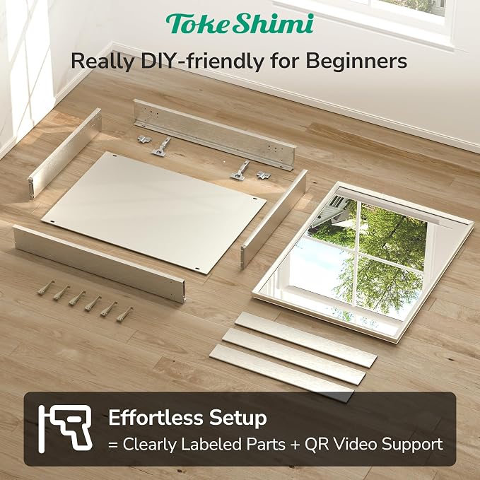 TokeShimi 24 x 32 Brushed Nickel Medicine Cabinet - Image 3