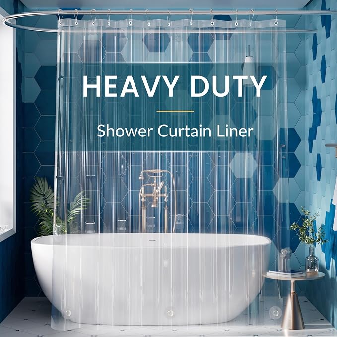 Titanker Clear Shower Curtain Liner, Premium PEVA Shower Liner Heavy Duty by Titanker