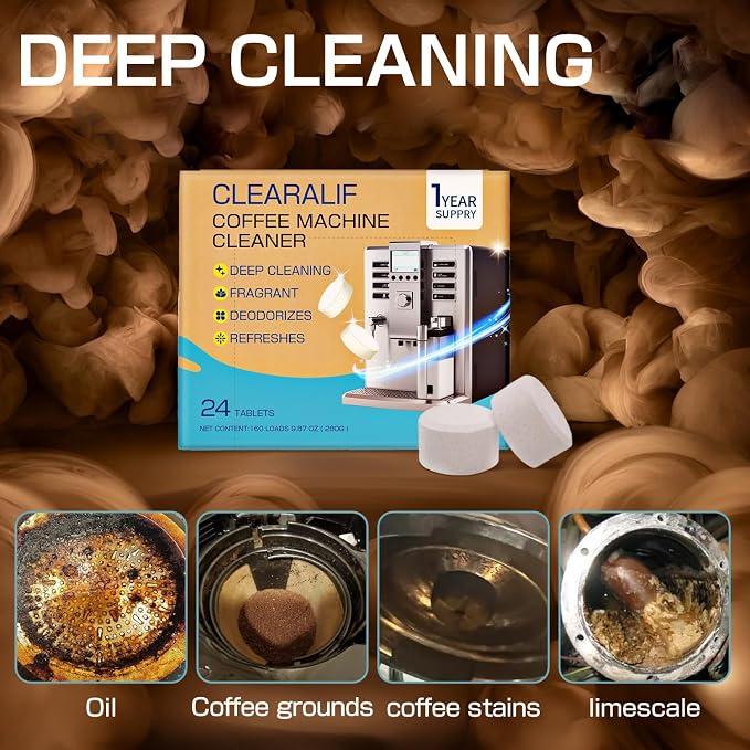 CLEARALIF Coffee Machine Cleaner Descaler Tablets, Coffee Machine Descale Works - Image 2