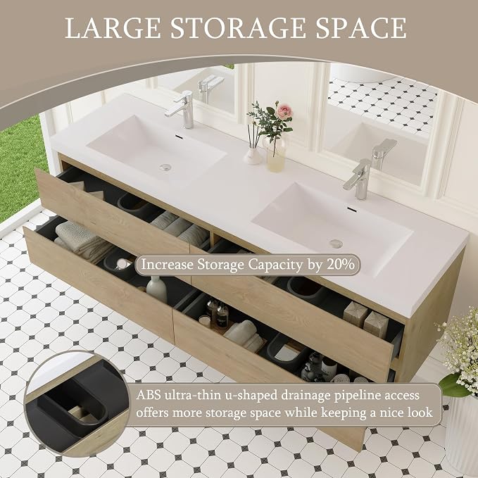 72 Inch Floating Bathroom Vanity - Image 5
