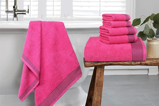 Belizzi Home 100% Cotton Ultra Soft 6 Pack Towel Set, Contains 2 Bath Towels - Image 5