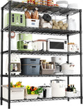Storage Shelves Heavy Duty, 5-Tier Adjustable Metal Utility Shelf, Wire Shelf by ROOMTEC