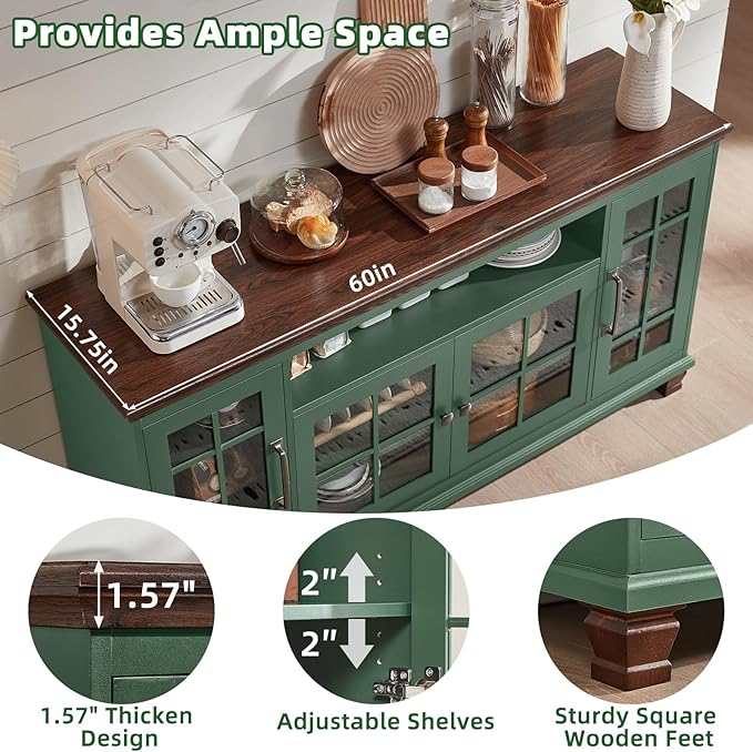 Large Sideboard Buffet Cabinet - Image 6