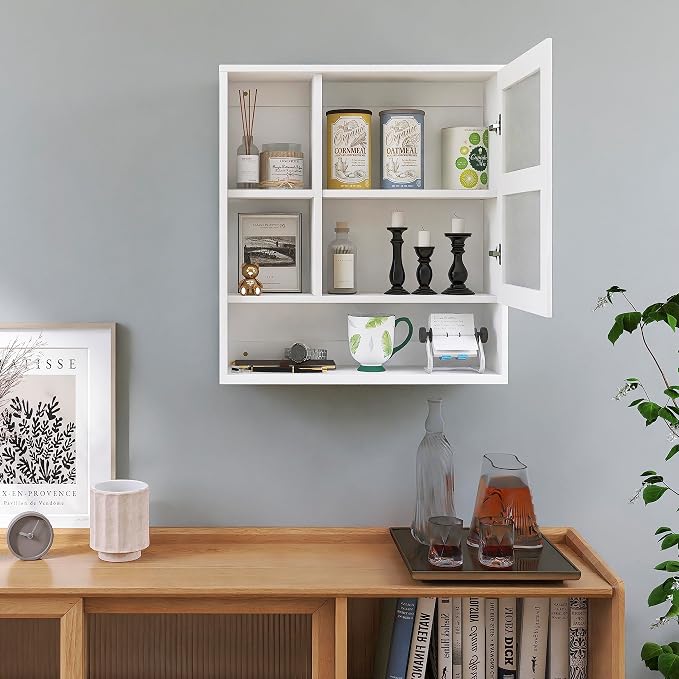 SMIBUY Bathroom Mirror Cabinet Wall Mounted, Bamboo Space Saver Medicine Cabinet - Image 5