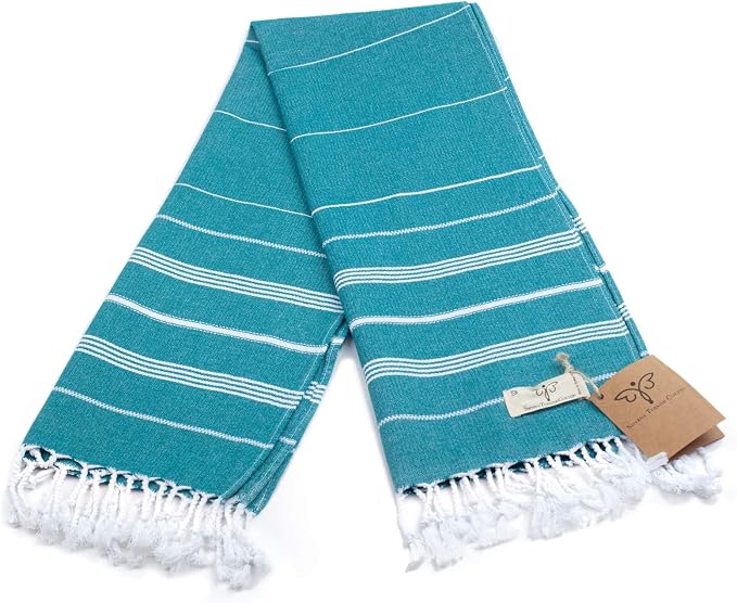 SMYRNA TURKISH COTTON Classical Series Turkish Hand Towels Set of 2, 18x30 inch - Image 6