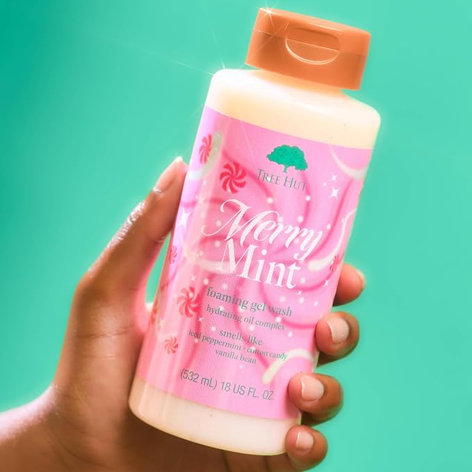 Tree Hut Merry Mint Foaming Gel Wash, Moisturizing & Hydrating Body Wash - Image 5